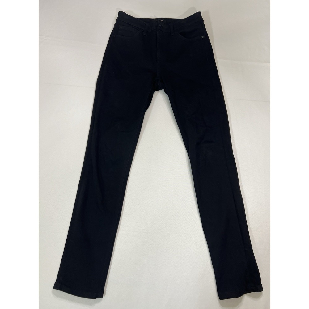 Quince Womens Black Straight Leg Organic Cotton Blend Stretch Jeans Size 27